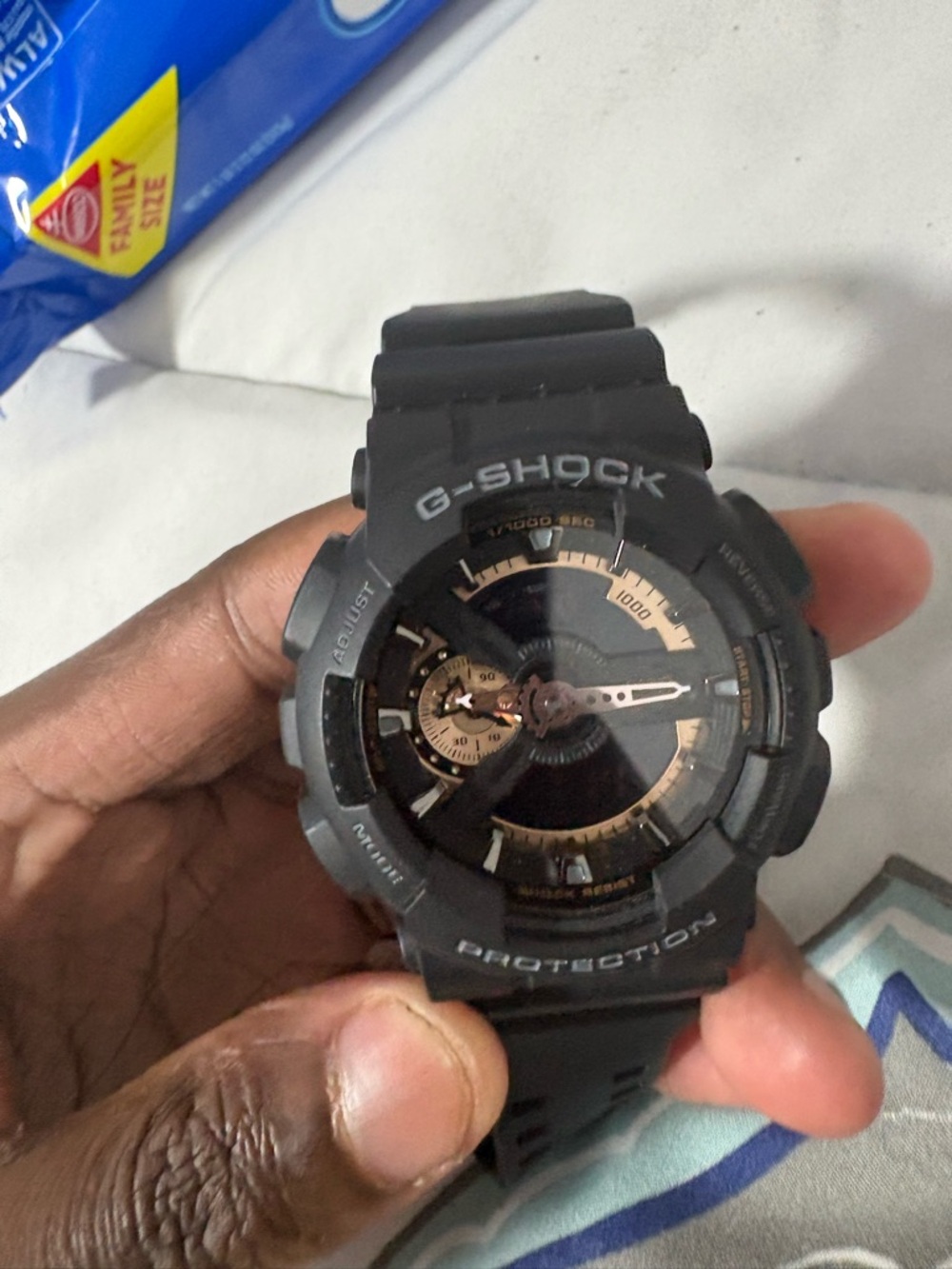 G-Shock Black and Rose Gold Analog-Digital Watch